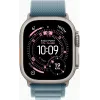 Apple Watch Ultra 3 GPS + Cellular 49mm Natural Titanium Case mit Blue/Bright Blue Trail Loop - M/L