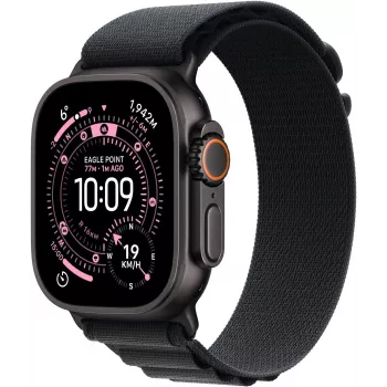 Apple Watch Ultra 3 GPS + Cellular 49mm Black Titanium Case mit Black Alpine Loop - Medium MF0V4QR/A