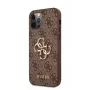 GUESS Hard Cover 4G Metal Logo Braun für Apple iPhone 12 / 12 Pro