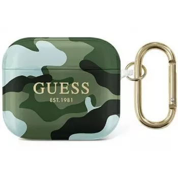 Guess GUA3UCAMA Camo Collection Protective Case für Apple AirPods 3. Generation - Grün/Khaki