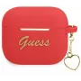Guess GUA3LSCHSR AirPods 3 Hülle Rot Silikon Charm Heart Collection