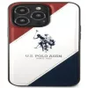 U.S. POLO ASSN. USHCP14XPSO3 Tricolor Embossed Case für iPhone 14 Pro Max 6,7 inch Weiß