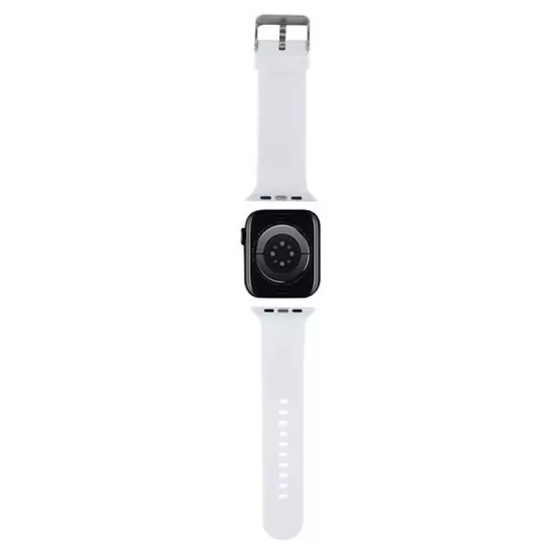 Karl Lagerfeld 3D Rubber Karl Head Apple Watch Armband 38/40/41mm Weiß