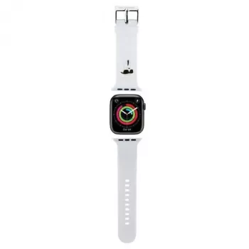 Karl Lagerfeld 3D Rubber Karl Head Apple Watch Armband 38/40/41mm Weiß