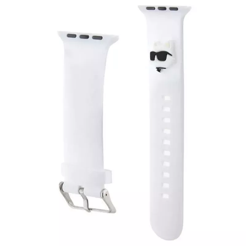 Karl Lagerfeld 3D Rubber Choupette Head Strap für Apple Watch 38/40/41mm - Weiß