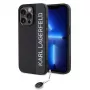 Karl Lagerfeld KLHCP15XPSAKDGCK iPhone 15 Pro Max 6,7 inch Black Hardcase Saffiano Rhinestones & Charm