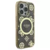 Guess GUHMP16LH4PYEEW Hardcase für Apple iPhone 16 Pro 6,3 inch Braun Peony On 4G Background MagSafe