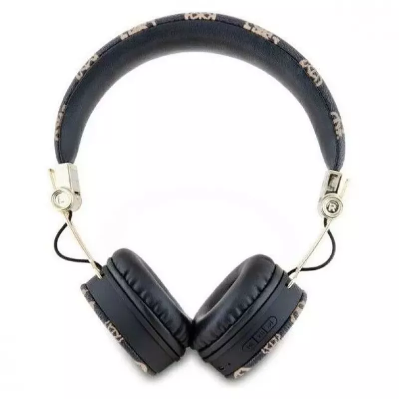 Guess Peony Script Runde Form Kabellose Over-Ear-Kopfhörer mit Bluetooth 5.3 und ENC (Schwarz)