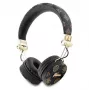 Guess Peony Script Runde Form Kabellose Over-Ear-Kopfhörer mit Bluetooth 5.3 und ENC (Schwarz)