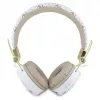 Guess 4G Triangle Round Shape - Kabellose On-Ear Bluetooth-Kopfhörer mit ENC (Weiß)