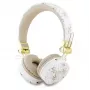 Guess 4G Triangle Round Shape - Kabellose On-Ear Bluetooth-Kopfhörer mit ENC (Weiß)