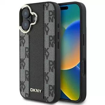 DKNY DKHMP16SPCPVSLK iPhone 16/16.1 Hard Case Checkered Pattern MagSafe Black