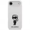 KARL LAGERFELD Silicone Case Karl Sketch & Logo MagSafe für iPhone 13 Pro Max Weiß