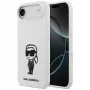 KARL LAGERFELD Silicone Case Karl Sketch & Logo MagSafe für iPhone 13 Pro Max Weiß