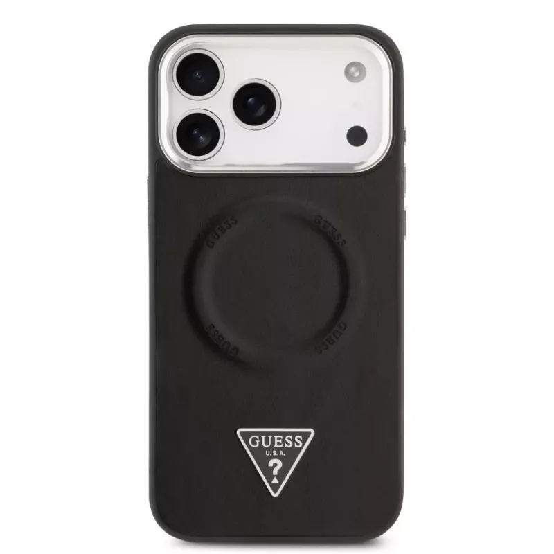 Guess Triangle Logo MagSafe Case für iPhone 17 Pro Max (Schwarz)