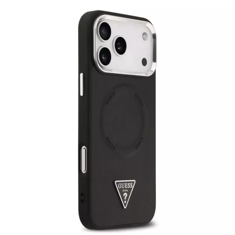 Guess Triangle Logo MagSafe Case für iPhone 17 Pro Max (Schwarz)