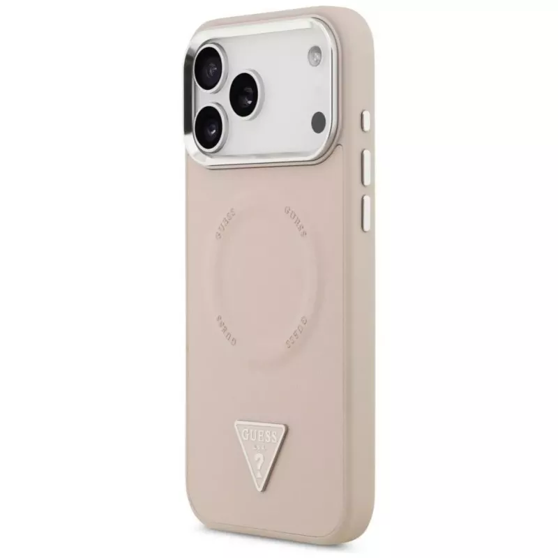 Guess Triangle Logo MagSafe Case für iPhone 17 Pro (Pink)