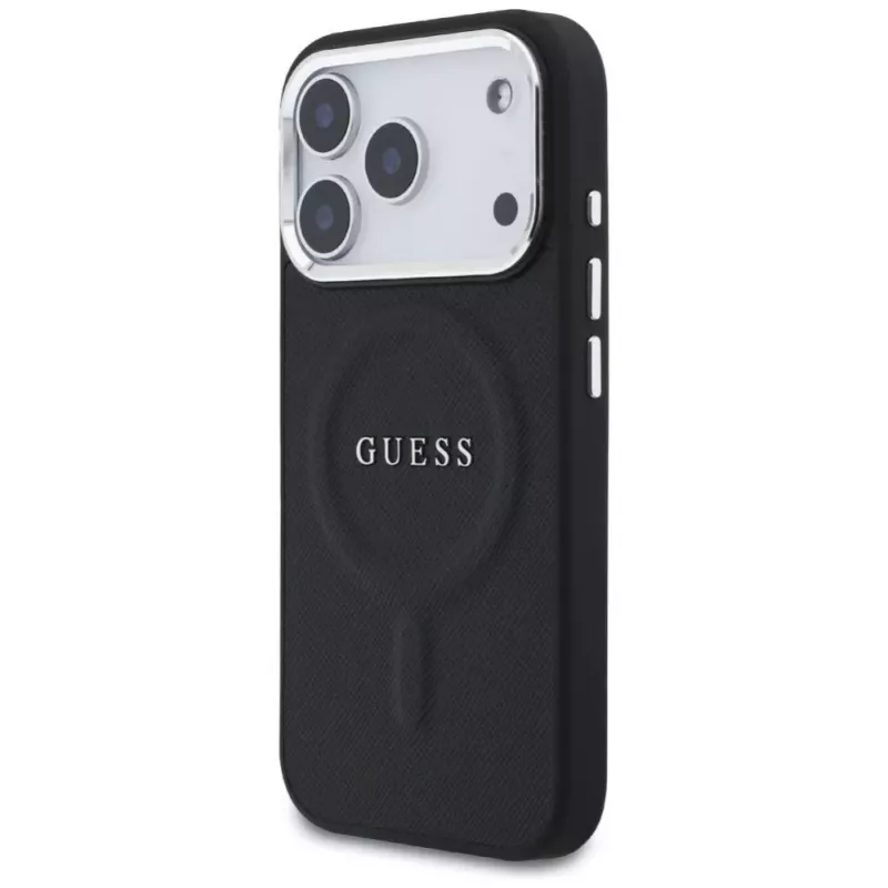Guess Classic Logo MagSafe-Hülle für iPhone 17 Pro Schwarz