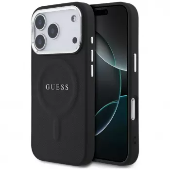 Guess Classic Logo MagSafe-Hülle für iPhone 17 Pro Schwarz