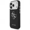 Guess Grained Big 4G Classic Logo Case für Apple iPhone 17 Pro, Schwarz