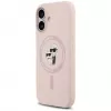 KARL LAGERFELD Silicone Case Karl&Choupette Ring MagSafe for iPhone 17 Pink
