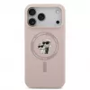KARL LAGERFELD Silicone Karl & Choupette Ring MagSafe Case für Apple iPhone 17 Pro Max, Pink