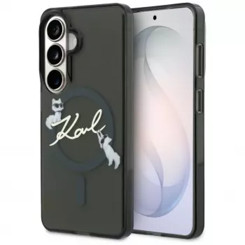 Karl Lagerfeld IML KC Script MagSafe Case für Samsung Galaxy S24 Ultra Schwarz