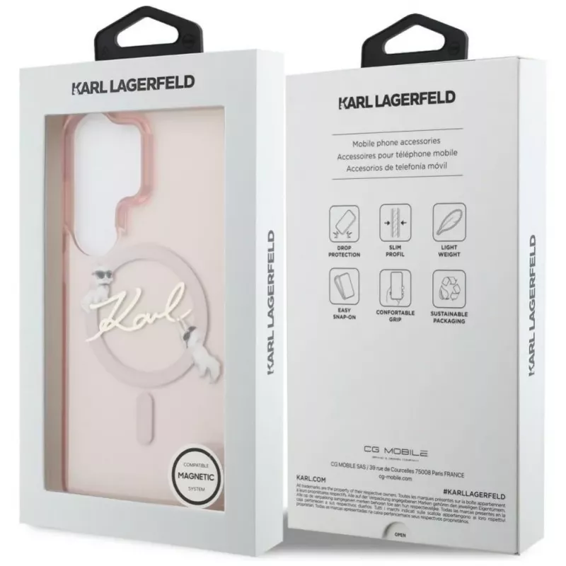 KARL LAGERFELD IML KC Script MagSafe Case für Samsung Galaxy S26 Ultra, Pink