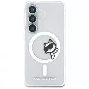 KARL LAGERFELD IML Peekaboo Choupette MagSafe Case für Samsung Galaxy S26, Transparent