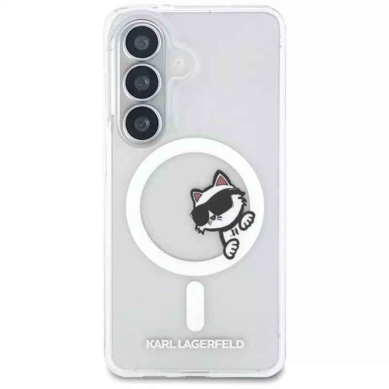 KARL LAGERFELD IML Peekaboo Choupette MagSafe Case für Samsung Galaxy S26, Transparent