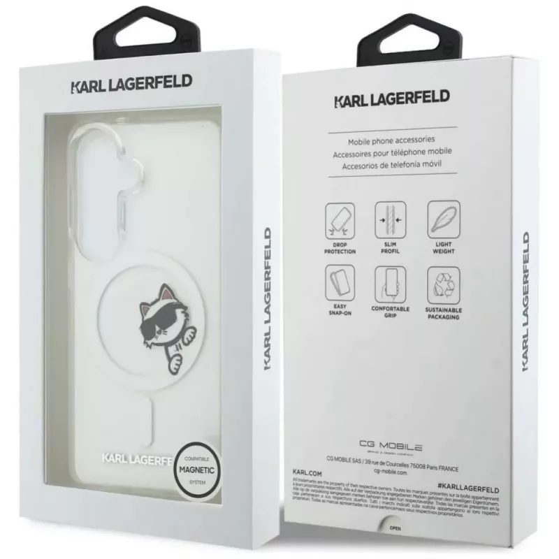 KARL LAGERFELD IML Peekaboo Choupette MagSafe Case für Samsung Galaxy S26, Transparent