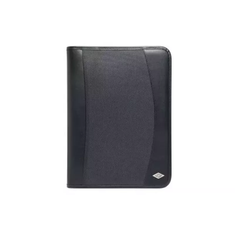 WEDO Organizer ELEGANCE - Reißverschluss-Etui für Tablet - Kunstleder, strukturiertes Nylon - Schwarz - 10,5