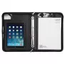 WEDO Organizer ELEGANCE - Reißverschluss-Etui für Tablet - Kunstleder, strukturiertes Nylon - Schwarz - 10,5