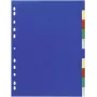 Durable Kunststoff-Register A4 PP 10-teilig extra breit mit farbigen Blanko-Taben, Vollabdeckung mit Deckblatt (6747-27)