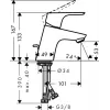 Hansgrohe Focus E2 Waschtischmischer 3173 Chrom Einhebelmischer Standmontage mit Ablaufgarnitur