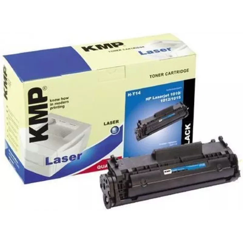KMP LaserPrint Black Kompatible Tonerkartusche (Alternative zu HP Q2612A) für HP LaserJet 1010, 1012, 1015, 1018, 1020, 1022, 3015, 3020, 3030, 3050, 3052, 3055