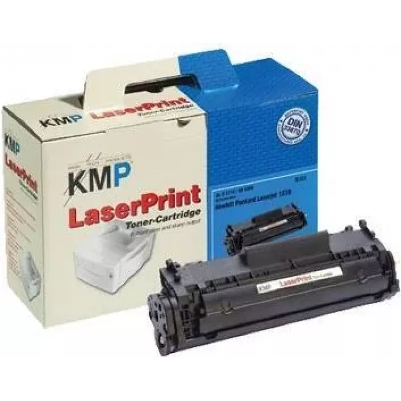 KMP LaserPrint Black Kompatible Tonerkartusche (Alternative zu HP Q2612A) für HP LaserJet 1010, 1012, 1015, 1018, 1020, 1022, 3015, 3020, 3030, 3050, 3052, 3055