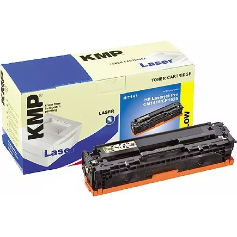 KMP H-T147 Yellow Kompatible Tonerkartusche für HP Color LaserJet Pro CP1525n, CP1525nw, LaserJet Pro CM1415fn, CM1415fnw (1227,0009)