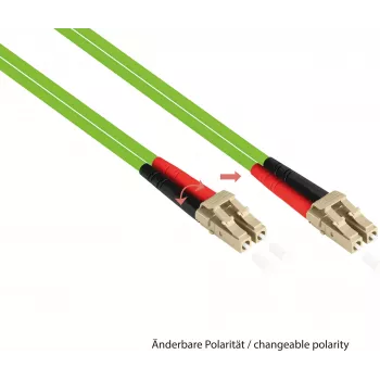 GoodConnections Alcasa LW-810LS5 Glasfaser-Patchkabel 10 m OM5 LSZH LC-SC Grün