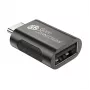 GoodConnections USB 3.2 Gen 1 / USB 3.0 Adapter USB-C Stecker auf USB-A Buchse, verchromtes Metallgehäuse, Anthrazit, 3er-Pack