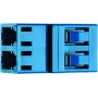 Telegärtner J08071A0002 LC Duplex Multimode Glasfaser-Steckverbinder, Blau, Zirkonoxid-Keramikferrule, 1er-Pack