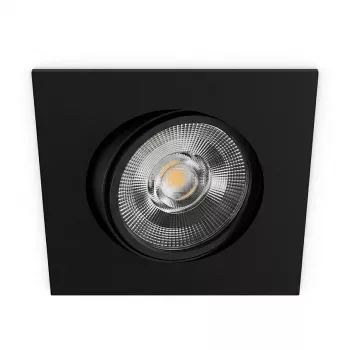 SYNERGY21 LED Einbaudeckenstrahler Helios Schwarz - Quadratisch + Schwenkbar - Warmweiß