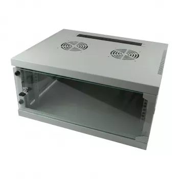 ALLNET 19-Zoll Wandgehäuse 9U W541/D595mm 1-teilig Lichtgrau SMQ-Serie