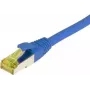 SYNERGY21 Patchkabel RJ45, CAT6A 500MHz, 15m, Blau, S/FTP, TPE/LSZH (Ultraflex), AWG26, mit Cat.7-Rohkabel