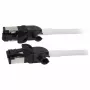 Synergy21 Patchkabel RJ45, CAT6A 500MHz, 5m, Weiß, S/FTP, Slimline Rund d=4,5mm, TPE/LSZH (Superflex), AWG28, mit CAT7-Rohkabel, drehbarer Stecker