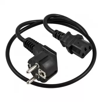 SYNERGY21 Netzkabel 230V Schuko CEE7-Stecker auf IEC C13-Kupplung, 1,8m, Schwarz (S218200)