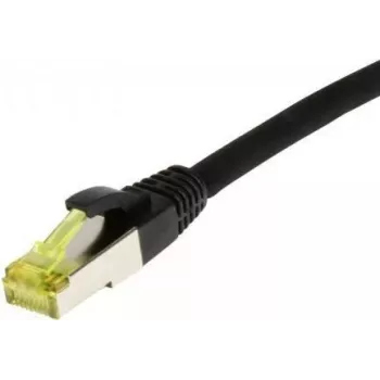 SYNERGY21 Patchkabel RJ45, CAT6A 500MHz, 15m, Schwarz, S/FTP, TPE/LSZH (Ultraflex), AWG26, mit Cat.7-Rohkabel