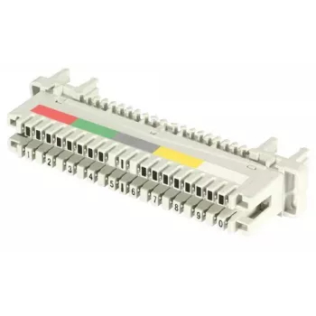 EFB Elektronik LSA-Anschlussblock 2/10 bis 10DA für Rundstangenmontage, ohne Farbcode