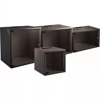 EFB Elektronik BASIC Wandgehäuse Netzwerkschrank 12U 19 inch Schwarz RAL 9005 600x450x635 mm WGB-1912TS.60