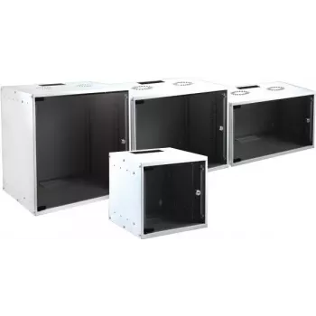 EFB Elektronik 19 inch 15U Wandgehäuse Netzwerkschrank Basic, Tiefe 600 mm, einteilig, Flat Pack, RAL 9010 (Reinweiß)